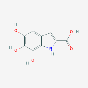 molecular formula C9H7NO5 B160968 5,6,7-Trihydroxy-1H-indole-2-carboxylic acid CAS No. 130570-39-7