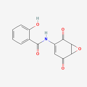 molecular formula C13H9NO5 B1609682 N-(2,5-dioxo-7-oxabicyclo[4.1.0]hept-3-en-3-yl)-2-hydroxybenzamide CAS No. 287194-37-0