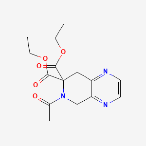 molecular formula C15H19N3O5 B1609686 Diethyl 6-acetyl-5,6-dihydropyrido[3,4-b]pyrazine-7,7(8H)-dicarboxylate CAS No. 264623-82-7