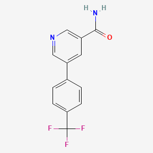 molecular formula C13H9F3N2O B1609699 5-(4-(Trifluoromethyl)phenyl)nicotinamide CAS No. 501667-59-0