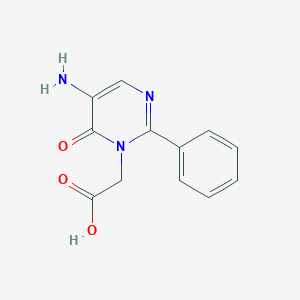 molecular formula C12H11N3O3 B1609700 5-amino-6-oxo-2-phenyl-1(6H)-Pyrimidineacetic acid CAS No. 439910-96-0