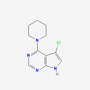 molecular formula C11H13ClN4 B1609712 5-Chloro-4-piperidin-1-yl-7H-pyrrolo[2,3-d]pyrimidine CAS No. 252722-86-4