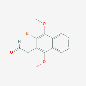 molecular formula C14H13BrO3 B1609727 (3-Bromo-1,4-dimethoxy-naphthalen-2-yl)-acetaldehyde CAS No. 960607-56-1