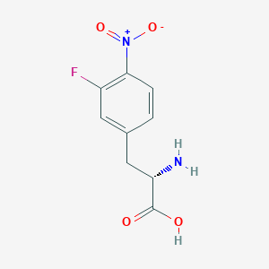 molecular formula C9H9FN2O4 B1609744 L-Phenylalanine, 3-fluoro-4-nitro- CAS No. 758671-33-9