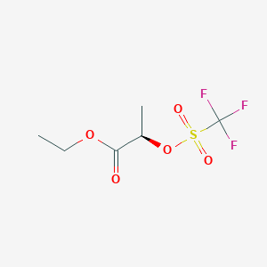 molecular formula C6H9F3O5S B1609750 Ethyl (R)-2-(trifluoromethylsulfonyloxy)propionate CAS No. 84028-89-7