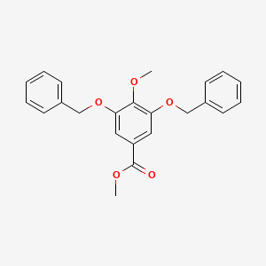 molecular formula C23H22O5 B1609754 Benzoic acid, 4-methoxy-3,5-bis(phenylmethoxy)-, methyl ester CAS No. 13326-69-7