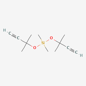 molecular formula C24H40O4Si2 B1609758 Bis(1,1-dimethyl-2-propynyloxy)dimethylsilane CAS No. 53863-99-3