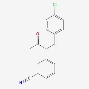 molecular formula C17H14ClNO B1609761 3-(1-(4-Chlorophenyl)-3-oxobutan-2-yl)benzonitrile CAS No. 848311-03-5