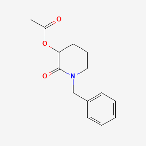 1-Benzyl-2-oxopiperidin-3-yl acetate