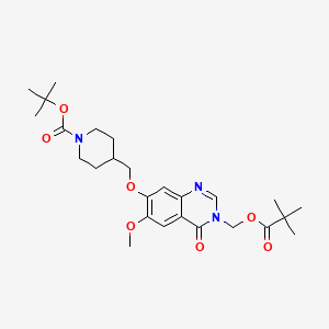 molecular formula C26H37N3O7 B1609789 tert-Butyl 4-(((6-methoxy-4-oxo-3-((pivaloyloxy)methyl)-3,4-dihydroquinazolin-7-yl)oxy)methyl)piperidine-1-carboxylate CAS No. 264208-86-8