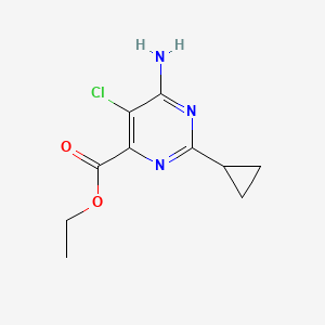 Ethyl 6-amino-5-chloro-2-cyclopropylpyrimidine-4-carboxylate