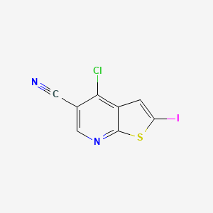 4-Chloro-2-iodothieno[2,3-B]pyridine-5-carbonitrile