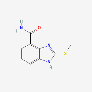 1H-Benzimidazole-7-carboxamide, 2-(methylthio)-
