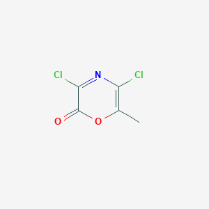 molecular formula C5H3Cl2NO2 B160983 3,5-dichloro-6-methyl-2H-1,4-oxazin-2-one CAS No. 125849-94-7