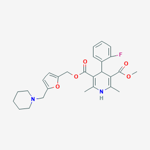 molecular formula C27H31FN2O5 B160984 Sagandipine CAS No. 126294-30-2