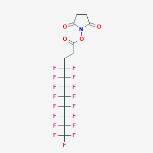 molecular formula C15H8F17NO4 B1609848 (2,5-Dioxopyrrolidin-1-yl) 4,4,5,5,6,6,7,7,8,8,9,9,10,10,11,11,11-heptadecafluoroundecanoate CAS No. 852527-45-8