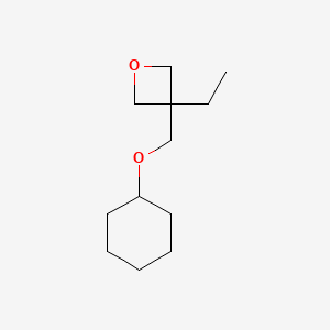 molecular formula C12H22O2 B1609850 Oxetane, 3-[(cyclohexyloxy)methyl]-3-ethyl- CAS No. 483303-25-9