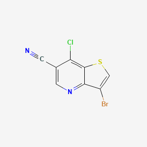 molecular formula C8H2BrClN2S B1609859 3-Bromo-7-chlorothieno[3,2-b]pyridine-6-carbonitrile CAS No. 798574-82-0