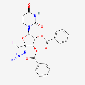 (2S,3S,4R,5R)-2-azido-5-(2,4-dioxo-3,4-dihydropyrimidin-1(2H)-yl)-2-(iodomethyl)tetrahydrofuran-3,4-diyl dibenzoate