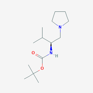 (S)-1-N-Boc-2-Methyl-1-pyrrolidin-1-ylmethyl-propylamine
