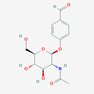 molecular formula C15H19NO7 B160991 N-[(2S,3R,4R,5S,6R)-2-(4-formylphenoxy)-4,5-dihydroxy-6-(hydroxymethyl)oxan-3-yl]acetamide CAS No. 135608-48-9
