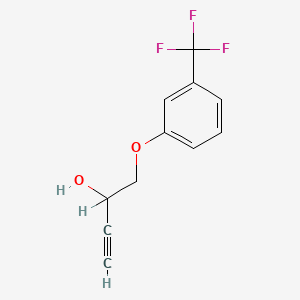 molecular formula C11H9F3O2 B1609924 1-(3-Trifluoromethylphenoxy)-3-butyn-2-OL CAS No. 88462-65-1