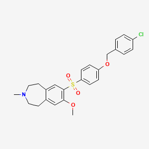 1H-3-Benzazepine, 7-[[4-[(4-chlorophenyl)methoxy]phenyl]sulfonyl]-2,3,4,5-tetrahydro-8-methoxy-3-methyl-