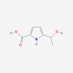 molecular formula C7H9NO3 B1610043 5-(1-hydroxyethyl)-1H-pyrrole-2-carboxylic Acid CAS No. 635313-72-3
