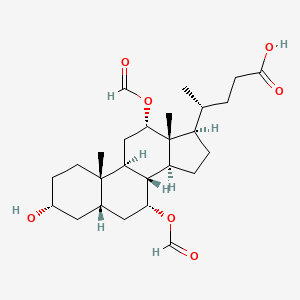 molecular formula C26H40O7 B1610047 3a-Hydroxy-7a,12a-diformyloxy-5b-cholan-24-oic acid CAS No. 64986-86-3