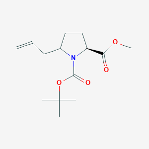 molecular formula C14H23NO4 B1610050 1-叔丁基 2-甲基 (2S)-5-(丙-2-烯-1-基)吡咯烷-1,2-二羧酸酯 CAS No. 195964-65-9