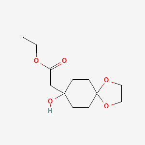 molecular formula C12H20O5 B1610056 Ethyl 2-(8-hydroxy-1,4-dioxaspiro[4.5]decan-8-yl)acetate CAS No. 189509-22-6