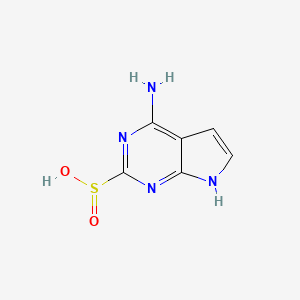 molecular formula C6H6N4O2S B1610076 4-Amino-7H-pyrrolo[2,3-d]pyrimidine-2-sulfinic acid CAS No. 1027082-25-2