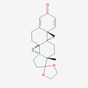 molecular formula C21H28O3 B161009 (8'R,9'S,10'R,13'S,14'S)-10',13'-二甲基螺[1,3-二氧杂环戊烷-2,17'-7,8,9,11,12,14,15,16-八氢-6H-环戊[a]菲]-3'-酮 CAS No. 2398-63-2