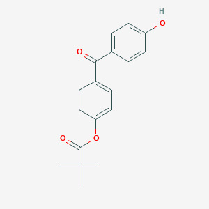 molecular formula C18H18O4 B016101 4-Hydroxy-4'-(trimethylacetoxy)benzophenone CAS No. 114031-67-3