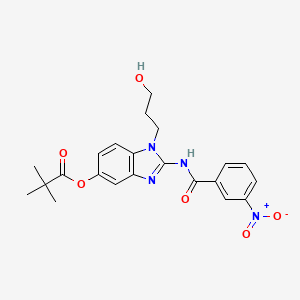 1-(3-Hydroxypropyl)-2-[(3-Nitrobenzoyl)amino]-1h-Benzimidazol-5-Yl Pivalate
