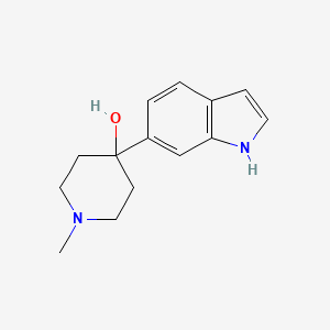 molecular formula C14H18N2O B1610109 4-(1H-indol-6-yl)-1-methyl-piperidin-4-ol CAS No. 321744-84-7