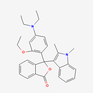 molecular formula C30H32N2O3 B1610111 3-[4-(Diethylamino)-2-ethoxyphenyl]-3-(1,2-dimethyl-1H-indol-3-YL)phthalide CAS No. 38880-20-5