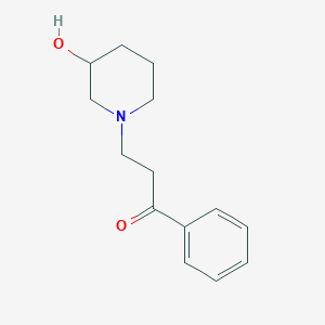 molecular formula C14H19NO2 B1610113 3-(3-Hydroxy-piperidin-1-yl)-1-phenyl-propan-1-one CAS No. 746589-13-9