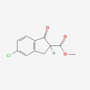 1H-Indene-2-carboxylic acid, 5-chloro-2,3-dihydro-1-oxo-, methyl ester