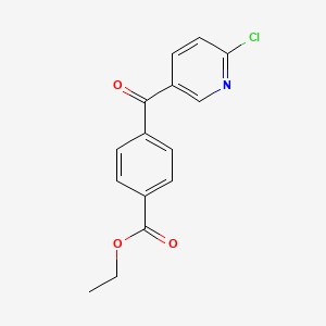molecular formula C15H12ClNO3 B1610148 2-氯-5-(4-乙氧羰基苯甲酰基)吡啶 CAS No. 727409-20-3