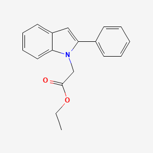 molecular formula C18H17NO2 B1610150 Ethyl 2-(2-phenyl-1H-indol-1-yl)acetate CAS No. 65746-57-8