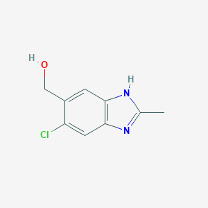 molecular formula C9H9ClN2O B161019 (6-chloro-2-methyl-3H-benzimidazol-5-yl)methanol CAS No. 126436-23-5