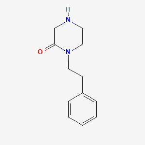 molecular formula C12H16N2O B1610198 1-(2-Phenylethyl)piperazin-2-one CAS No. 190953-69-6