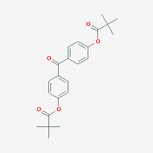 molecular formula C23H26O5 B016102 4,4'-Bis(trimethylacetoxy)benzophenone CAS No. 112004-83-8