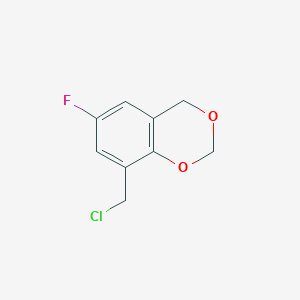 molecular formula C9H8ClFO2 B161020 8-(chloromethyl)-6-fluoro-4H-1,3-benzodioxine CAS No. 131728-94-4