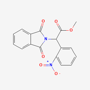 molecular formula C17H12N2O6 B1610200 Methyl 2-(1,3-dioxoisoindol-2-yl)-2-(2-nitrophenyl)acetate CAS No. 50381-55-0