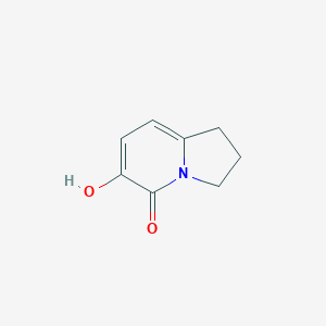 molecular formula C8H9NO2 B1610206 6-hydroxy-2,3-dihydro-1H-indolizin-5-one CAS No. 253195-68-5