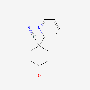 molecular formula C12H12N2O B1610207 4-Oxo-1-(2-pyridinyl)cyclohexanecarbonitrile CAS No. 80139-11-3