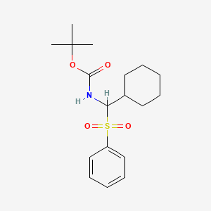 tert-Butyl cyclohexyl(phenylsulfonyl)methylcarbamate