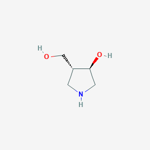 molecular formula C5H11NO2 B1610251 (3r,4r)-4-(hydroxymethyl)pyrrolidin-3-ol CAS No. 267421-93-2